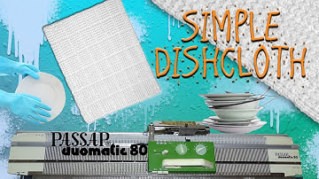 How to Knit a Dishcloth on Passap Duomatic 80 Knitting Machine 🍽🍽