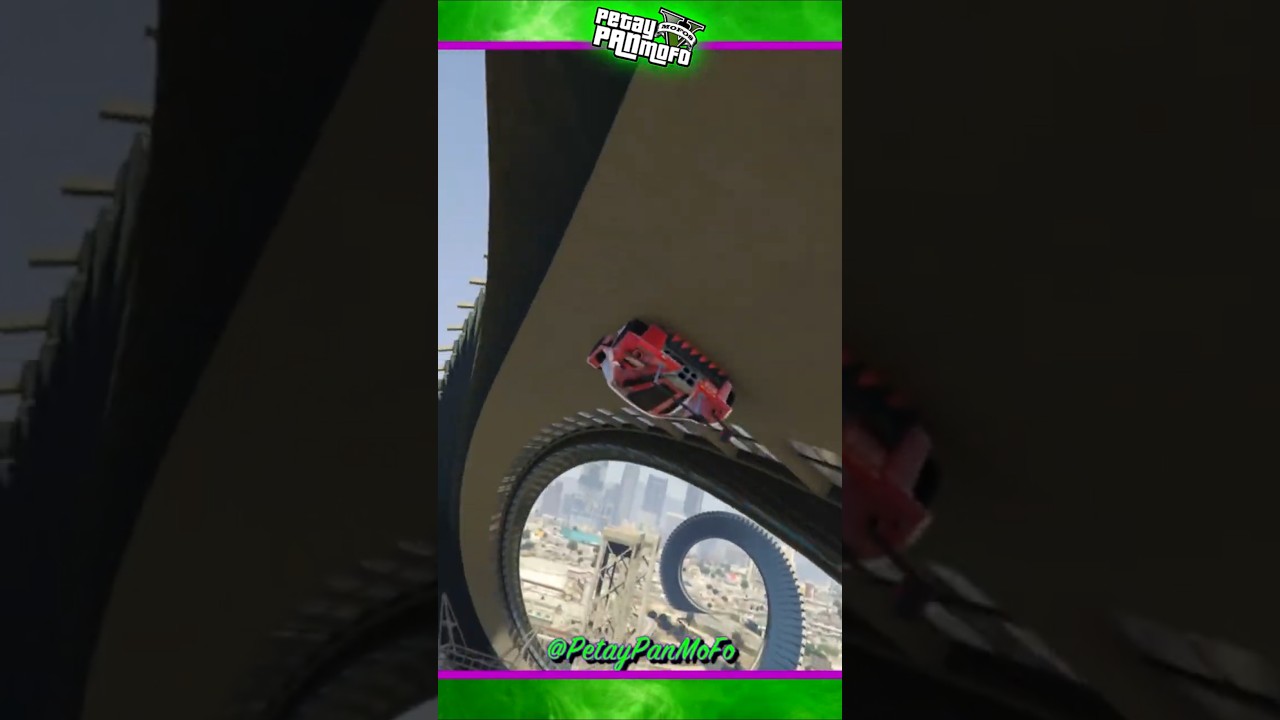 Old Skool 2 Way Corkscrew Stunt 🎮 (GTA Online Custom Stunt Race - PS Link)