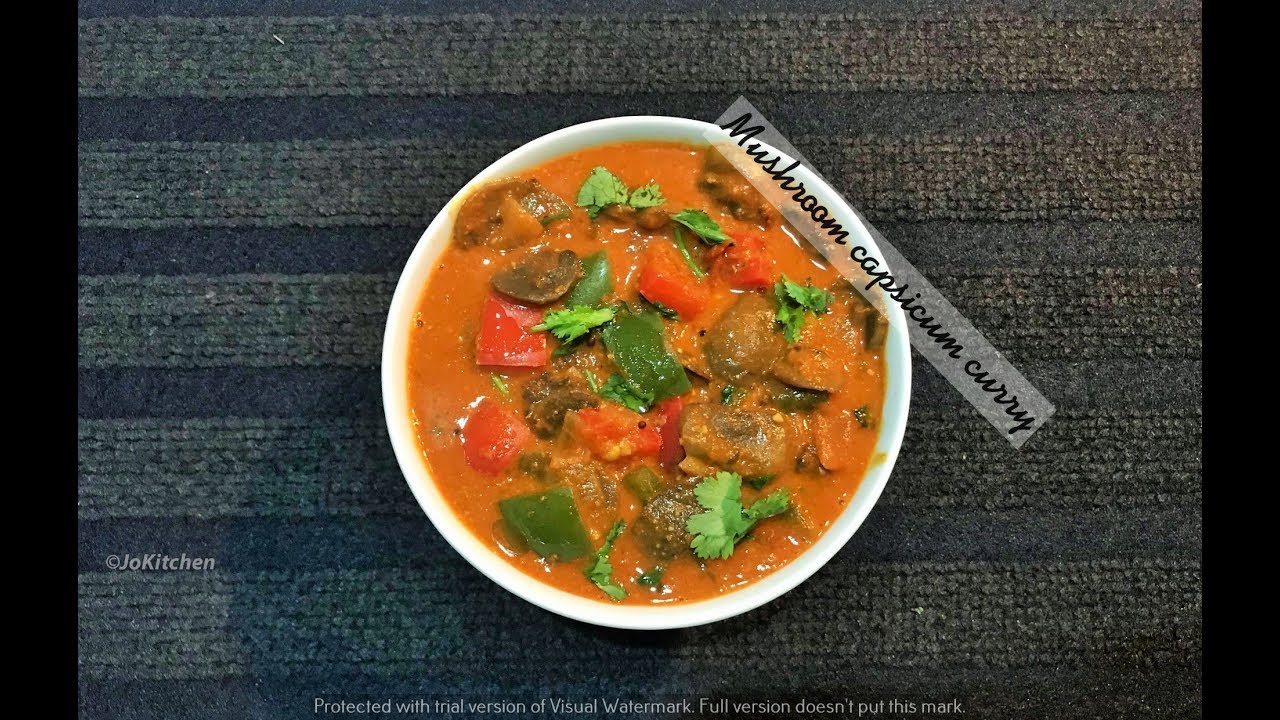 Mushroom capsicum curry | மஷ்ரூம் குடமிளகாய் க்ரேவி - YouTube