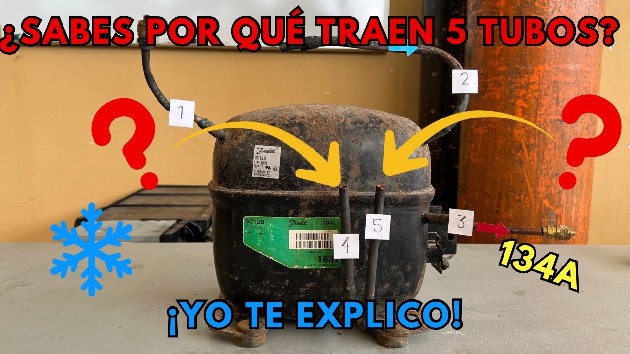 ¿Por qué traen 5 tubos algunos compresores de refrigeración?