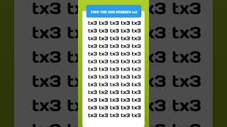 find the odd number tx2 within given time#👉👀 YouTubeshort