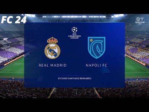 REAL MADRID X NAPOLI AO VIVO - CHAMPIONS LEAGUE JOGOS DE HOJE EAFC 24 PS5  EA SPORTS FC 24 #03 