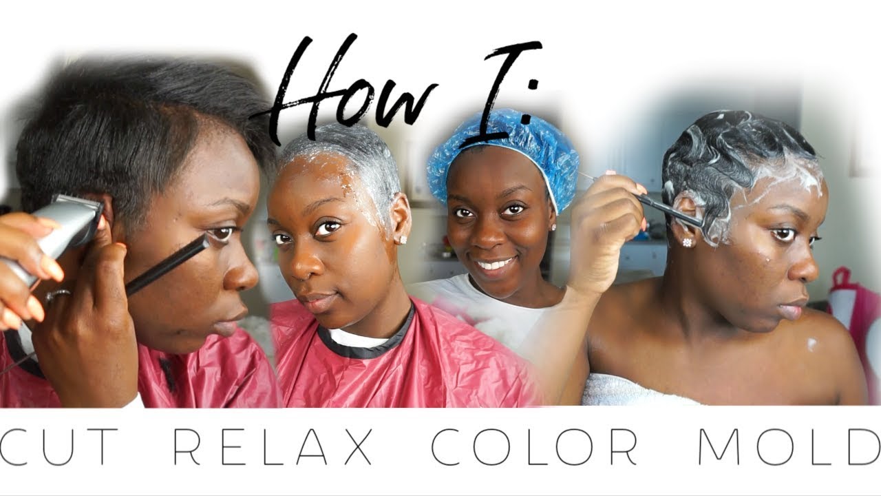 How I Cut, Relax, Rinse& Mold My Pixie!|Short Hair Transformation!