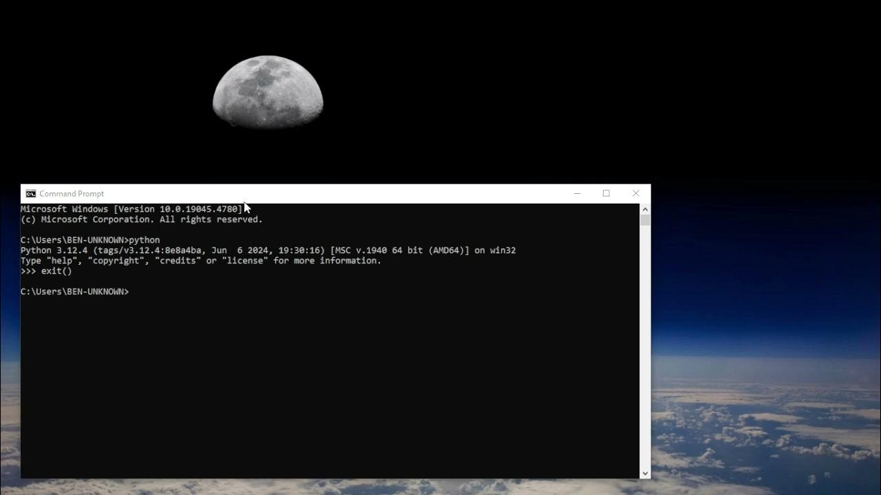 Python for newbies 2024 beginner to intermediary terminal and python