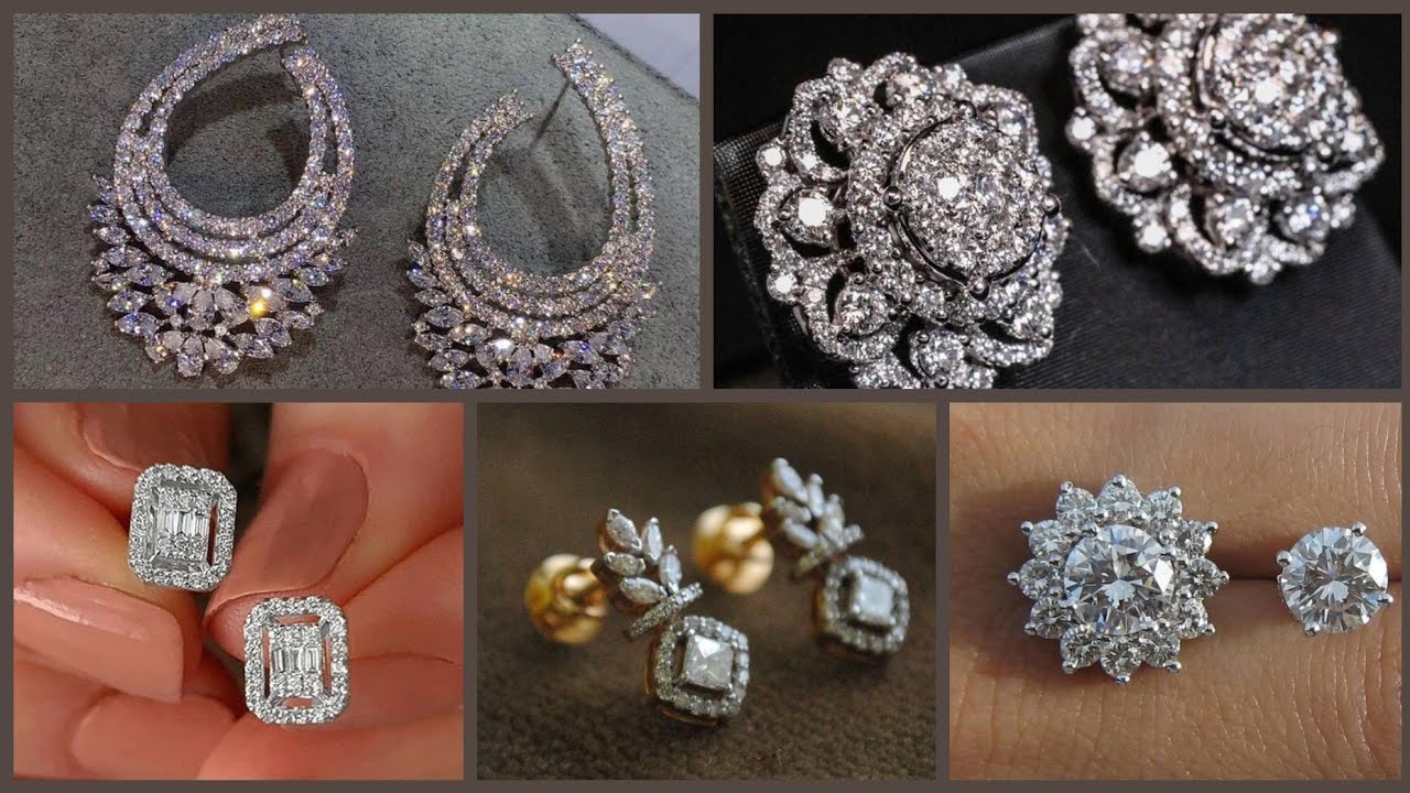 Most elegant and trendy diamond earrings design