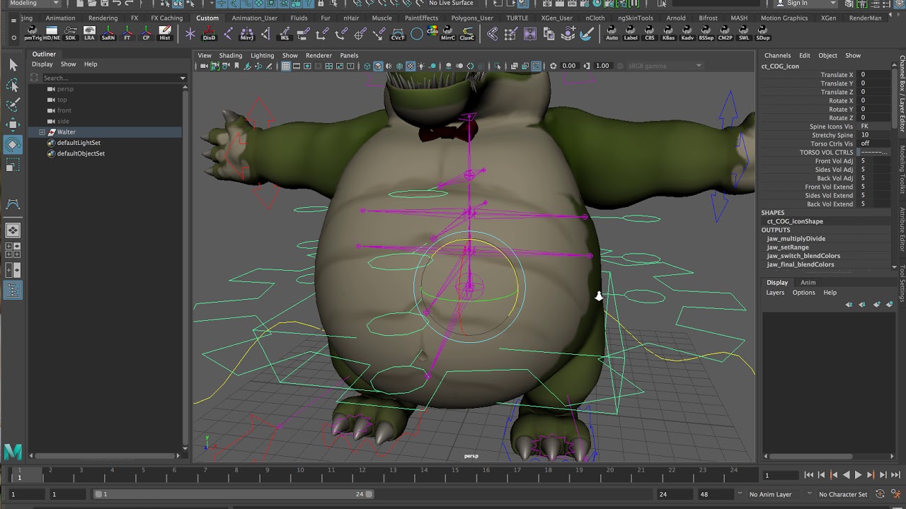 Rigging Large or Fat Characters - Volume Control Joints (Part 1)