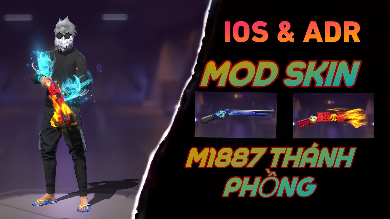 MOD SKIN FREE FIRE OB51 | MOD SKIN M1887 THÁNH PHỒNG PRO VIP CHO THIẾT BỊ IOS VÀ ANDROID
