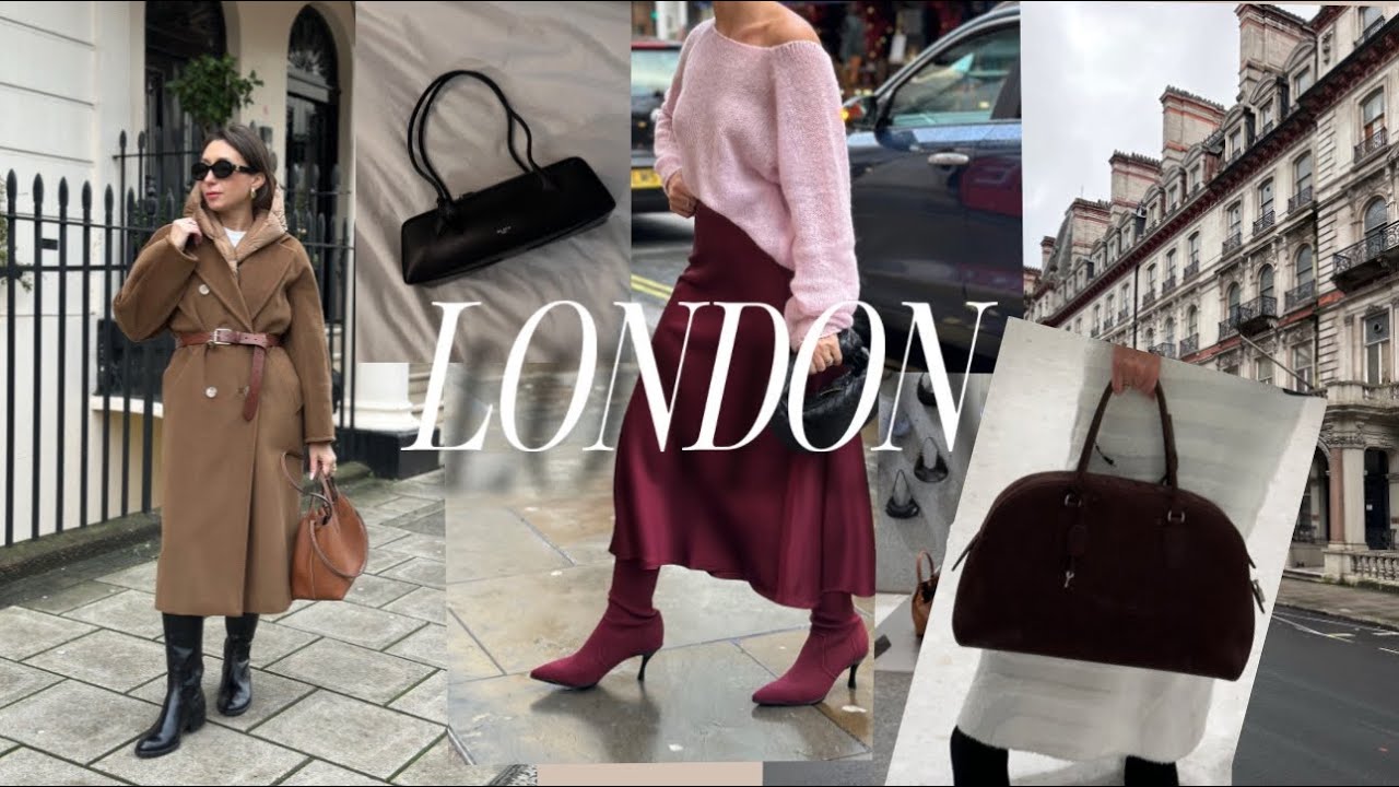 LONDON trip 🇬🇧 Luxury Shopping The Row, Demellier, Alaia Try On + Restaurants, cafees