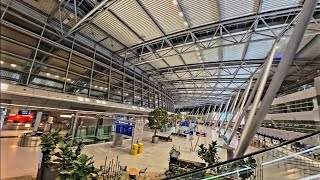 Düsseldorf Airport at Night | DUS Germany | POV Night Walk | 4K screenshot 1