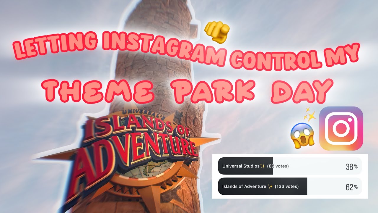 Letting Instagram control my Theme Park day || Rides, New food & Easter eggs!!