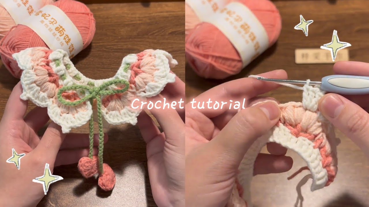 Crochet pet collar | Móc vòng cổ cho thú cưng siêu dễ thương
