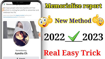 Facebook Death Report New Working Trick 2022 | Memrolize Report Easy Method 2022 timeline off report