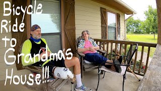 Visiting Grandma in Gainesville TX with Amputee cyclist Aaron Smith on a Bicycle Ride