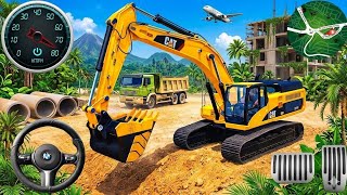 City Road construction 🚧 simulator 3D - Making a city road construction 🏗️ -  Excavator gameplay 
