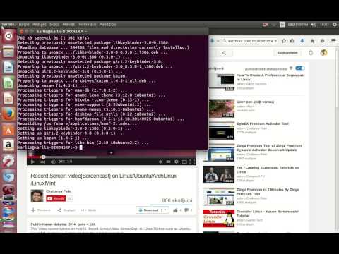 Kā ierakstīt video uz ubuntu datoriem AR skaņu