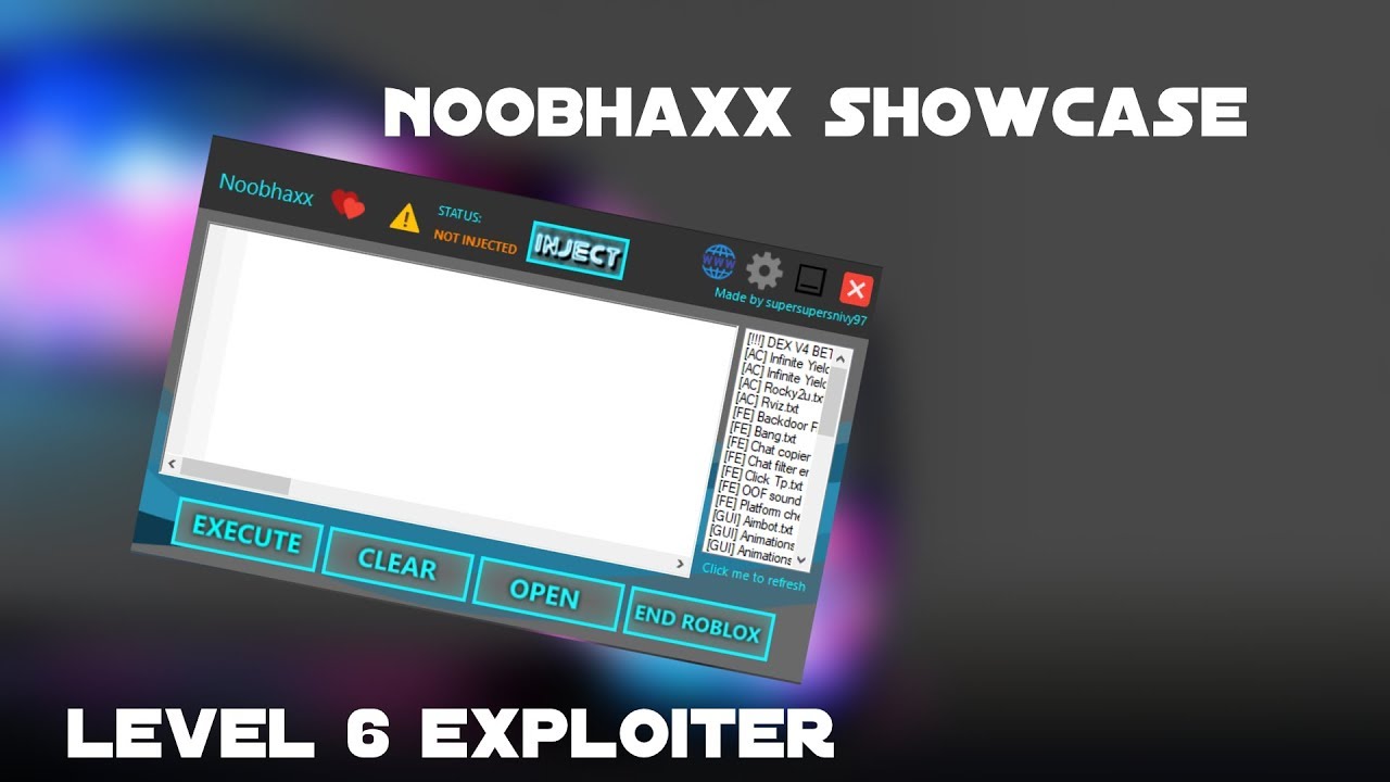 Noobhaxx Showcase Full Lua Customizable Music And More