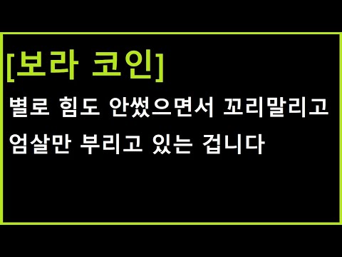   보라 코인 일부러 약한척 하고 있는 것 같네요 여기만 넘어가면 진짜배기가 나올겁니다