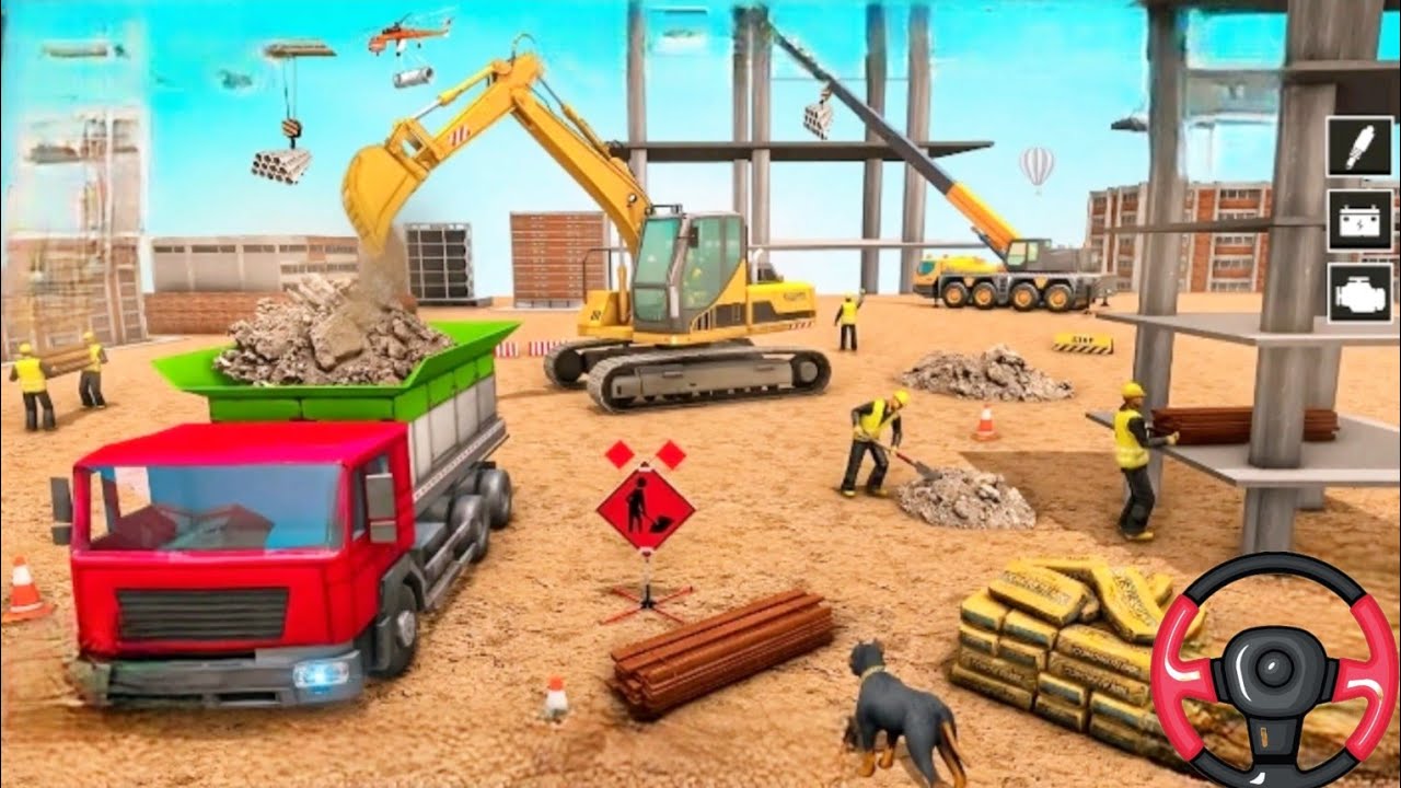 424 excavator duty android gameplay - construction simulator duty