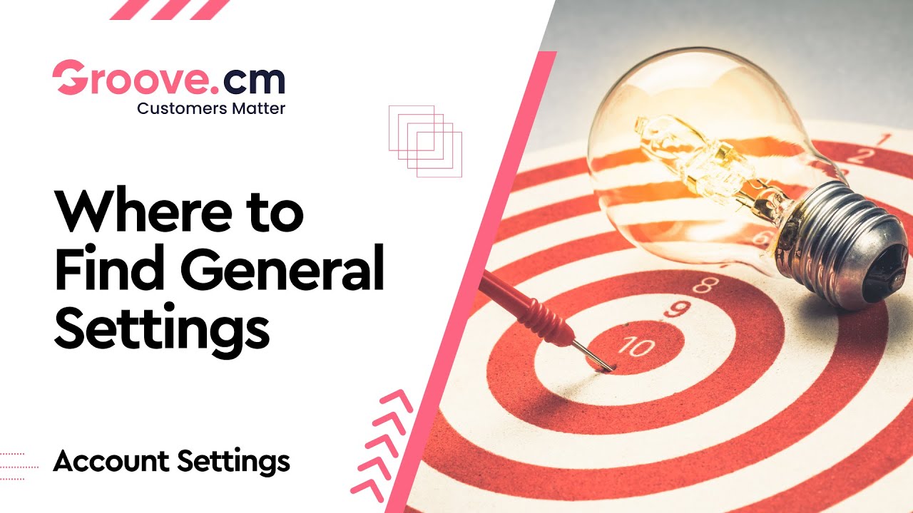 Your Groove Account Where to Find General Settings YouTube