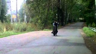 wheelie crash scooter