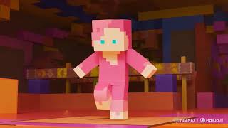 Pink Boy Dance Party In Minecraft