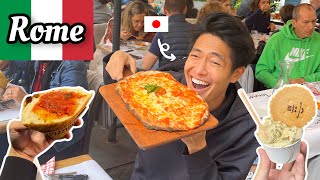 Japanese guy tries Authentic Italian Food in Rome, Italy🇮🇹