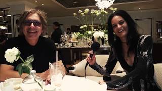 Cheap Trick's Tom Petersson chatting with Whitney Ribbins for TotalRock