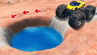 Testing CARS vs HUGE POTHOLES in GTA 5!