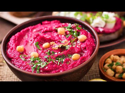 NEW RECIPE! Beetroot hummus - an appetizer with a Jewish soul! Hummus recipe from Jerusalem