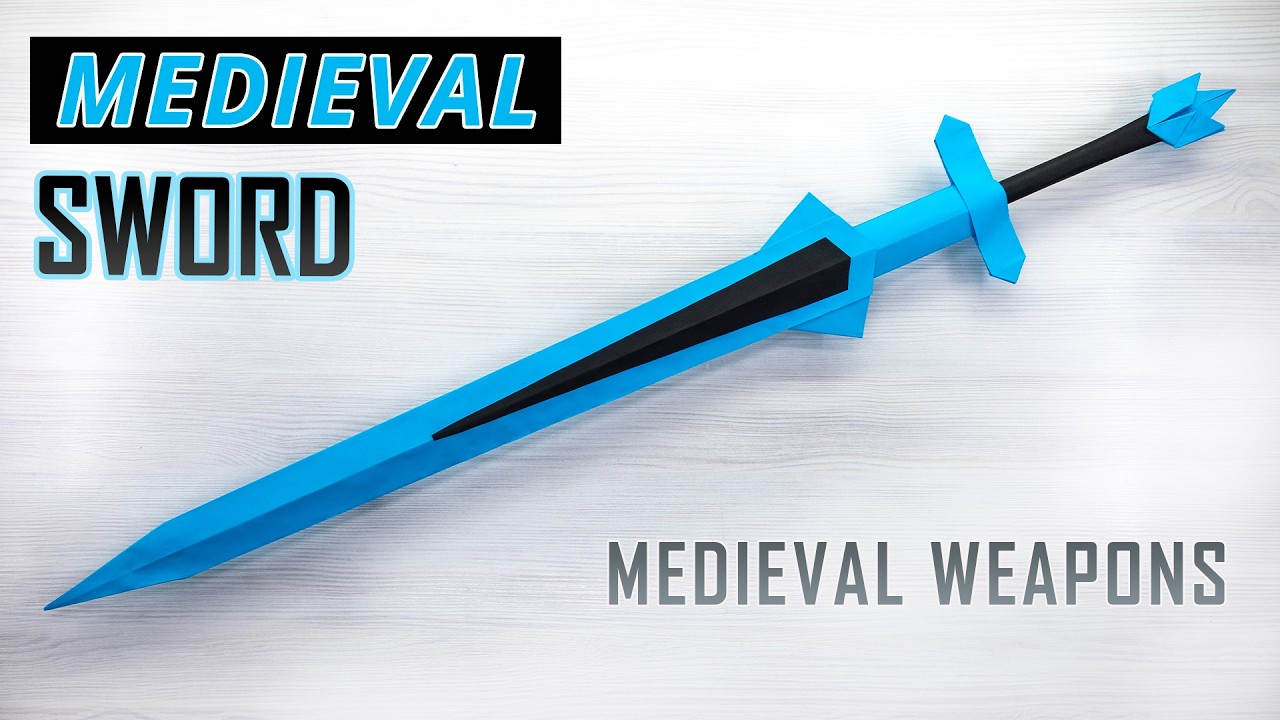 ⚔️Создайте средневековый меч из бумаги! Простое руководство по оригами