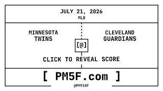 Minnesota Twins [MIN] @ Cleveland Guardians [CLE] | MLB Final Box Score | JULY 21, 2026