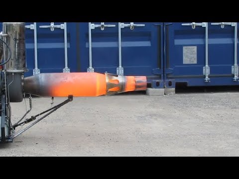 Jet engine afterburner testing HX Monster Jet Engine - YouTube