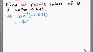 Finding an Angle Given the Trig. Ratio