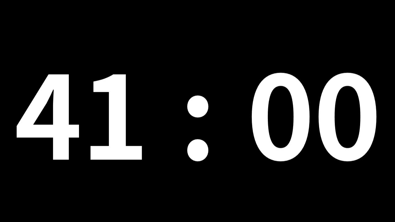 41분 타이머 41minute timer 2460 second timer - YouTube