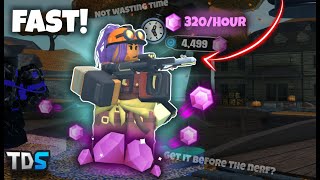 HOW TO GET NECROMANCER FAST SOLO/Grind Gems (TDS Roblox)