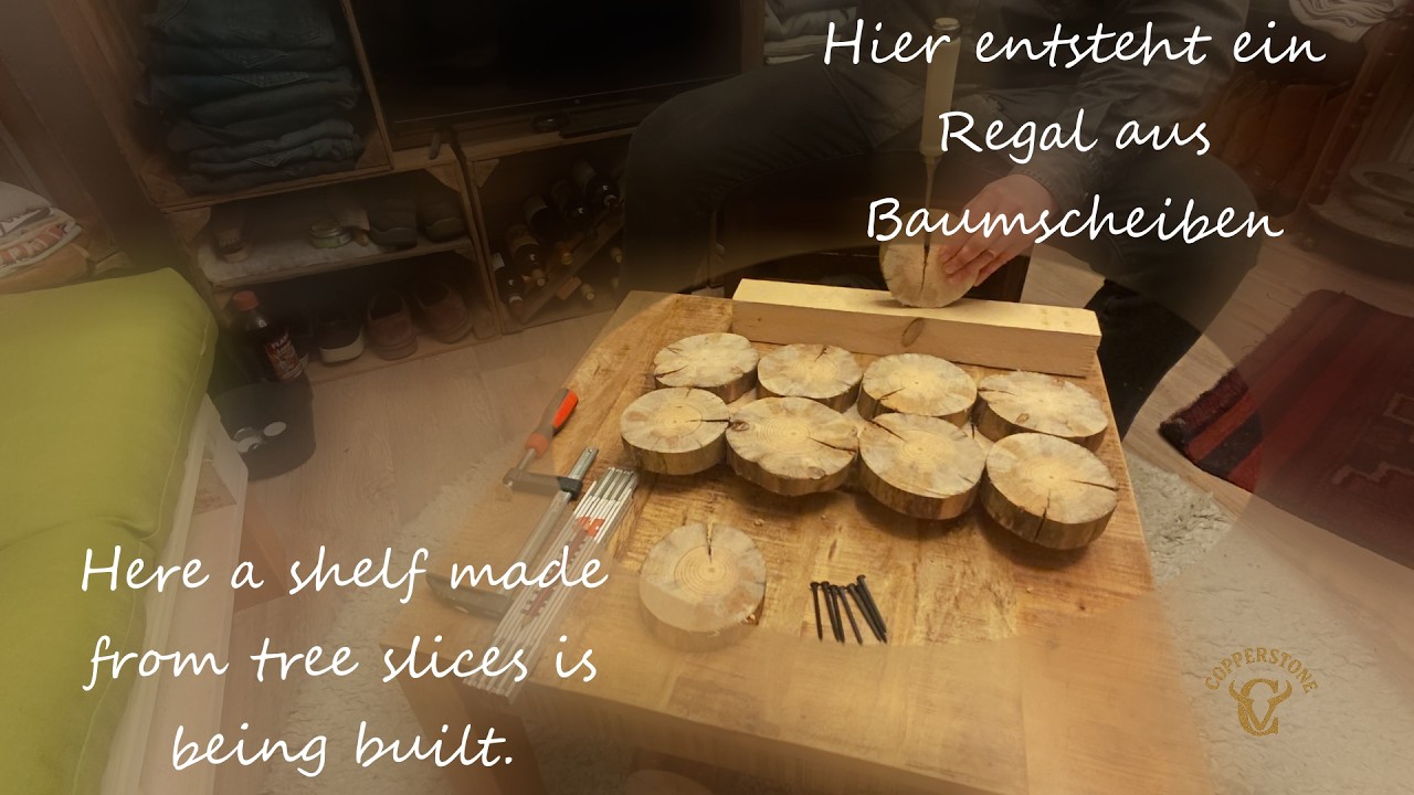 Regal aus Baumscheiben / Shelf Made from Tree Slices