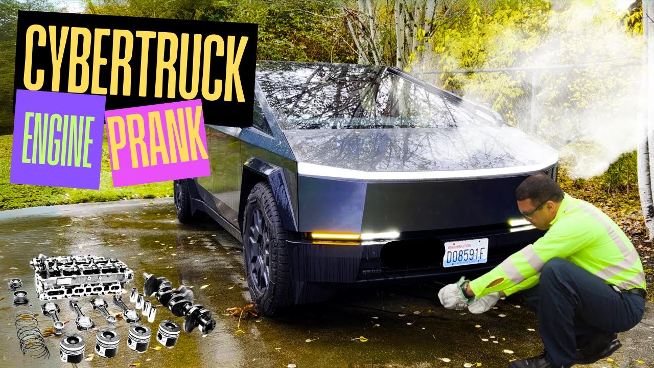 CYBERTRUCK LIGHT SHOW | PRANK ENGINE