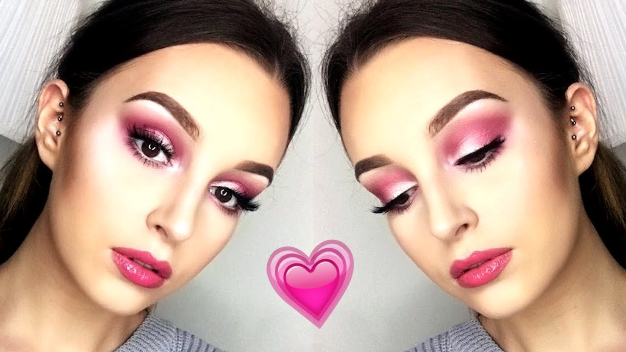 BRIGHT PINK EYESHADOW MAKEUP TUTORIAL YouTube