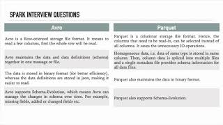 Compare Avro and Parquet file formats!!