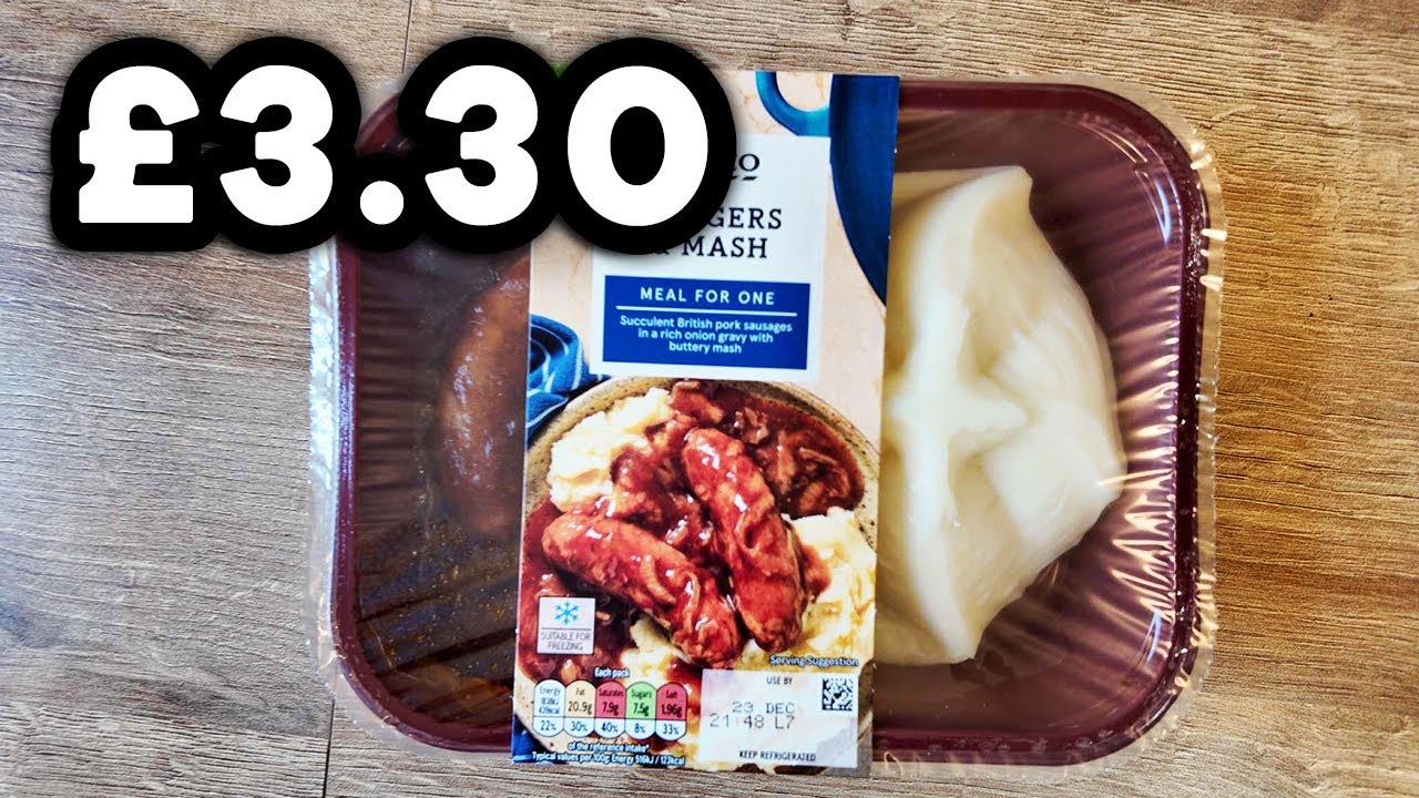 Подробный обзор колбасок с картофельным пюре от Tesco.