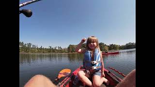 Taking my kids fishing on kayaks for the first time together