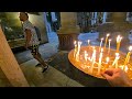 Lighting candles, at your request, includes a tour of the place where Jesus was crucified and buried