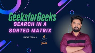 Efficient Search in a Sorted 2D Matrix | Java Solution with Code Explanation