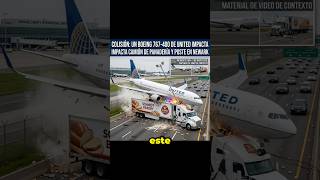 Vuelo de United impacta camión antes de aterrizar #airport #aviation #unitedairlines #accident