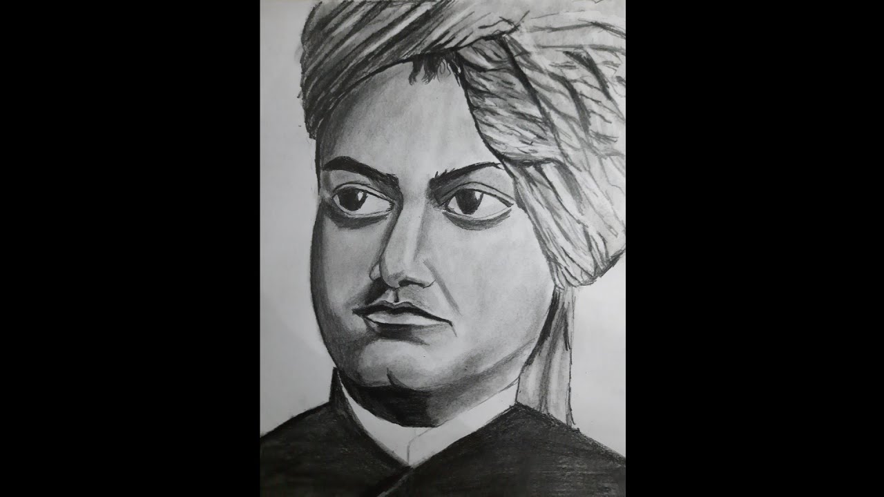 How to draw Swami Vivekananda pencil sketch? YouTube