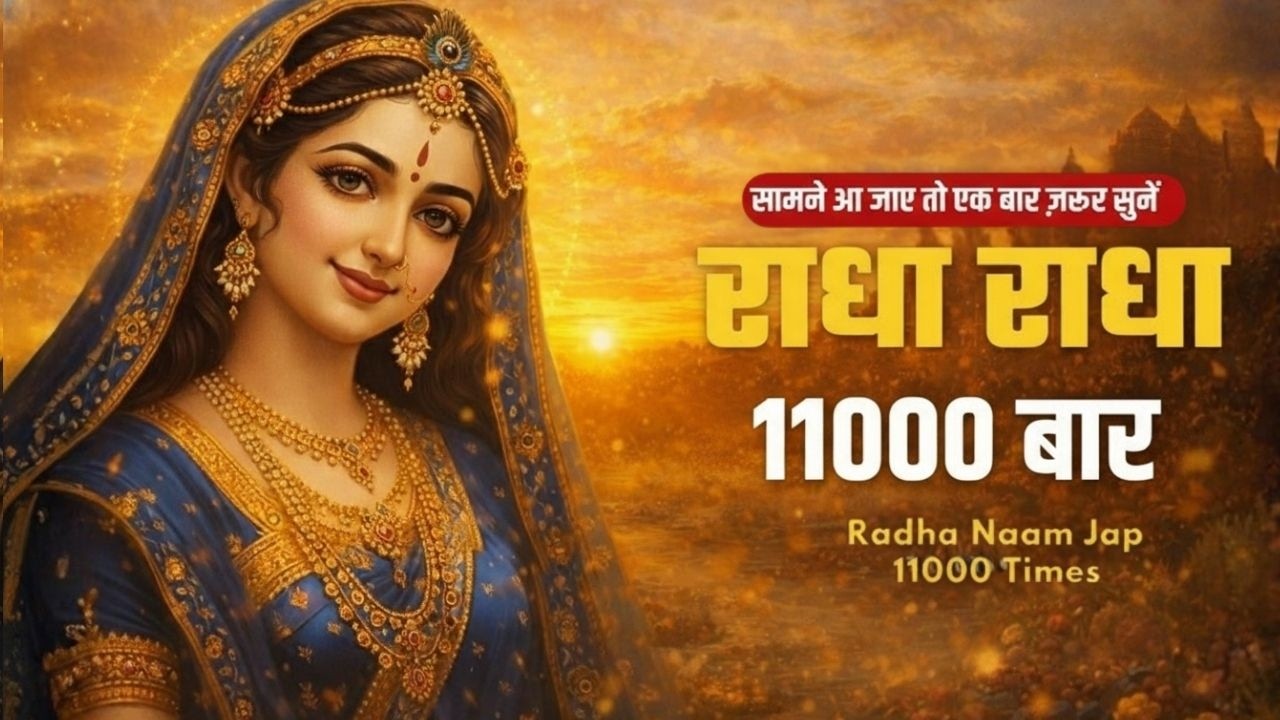 Shri Radha Radha Jaap 1008 Times | श्री राधा नाम जप | Divine Vrindavan Bhakti