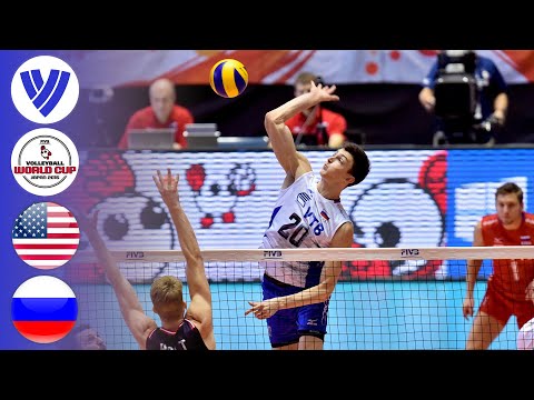 видео: USA vs. Russia | Men's Volleyball World Cup 2015