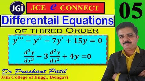 Differential Equation of third order || 18mat21 || Dr Prashant Patil