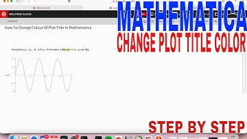✅  How To Change Color Of Plot Title In Mathematica 🔴