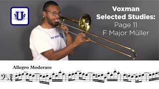 Allegro Moderato F Major Müller (page 11) from Voxman Selected Studies